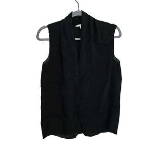 Cabi #979 Business Blouse Top Silk Blend Tank V-Neck Womens Size S Sleeveless